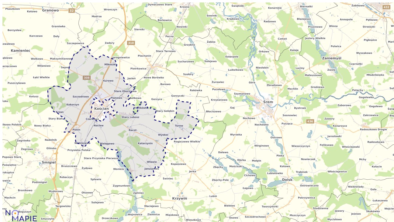 Mapa wyborów do sejmu Kościan